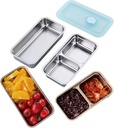 Stainless Steel Snack Containers for Kids - Reusable Food Storage Containers with Lids, Leakproof & Durable, Ideal for Lunches, Travel, Picnics, Snacks (2-Pack)