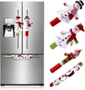 OurWarm Christmas Refrigerator Handle Covers Set of 4, Christmas Kitchen Decor Snowman Fridge Door Handle Cover Appliance Handle Covers for Christmas Decorations