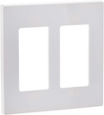Leviton 2-Gang Decora Plus Screwless Wall Plate, 80309-SW, White