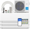 SIMOE 30k Tri 3 Zone Mini Split Air Conditioner, 23 SEER2, 9k+18k+18k BTU, 208-230V, Wifi-Enabled Ductless, Multi Zones Mini Split AC Heat Pump Full Set, Ductless Energy Star, Installation Kit