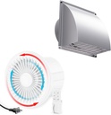 HG Power 6 Inch Ventilation Kit - 6" Two-way Exhaust Fan with Remote Control + 6" Outdoor Wall Vent Cover with Damper for Kitchen Bathroom Garage Attic Basement HVAC System