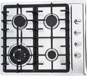 4 Burner Built In Gas Stove Propane Natural Lpg Countertop Cooktop Dual Fuel Sealed Burners Stainless Steel Cooker High-Powered Energy Saving Safe Ignition Multitask Operable For Homes Hotels