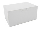 Southern Champion Tray 0929 Premium Clay Coated Kraft Paperboard White Non-Window Lock Corner Bakery Box, 8" Length x 5-1/2" Width x 4" Height (Case of 250)