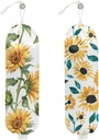 2Pcs Watercolor Sunflower Plastic Bag Holder, Wall Mount Grocery Bag Holder for Plastic Bags, Vintage Rustic Sunflower Large Reusable Grocery Bags Storage Dispenser for Home Kitchen Pantry