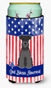 Caroline's Treasures BB3046TBC Patriotic USA Miniature Schnauzer Black Tall Boy Hugger Can Cooler Sleeve Hugger Machine Washable Drink Sleeve Hugger Collapsible Insulator Beverage Insulated Holder