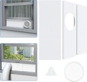 Portable Air Conditioner Window Kit for 5" Diameter Exhaust Hose, 59" Length Adjustable Window Seal Panels with Plastic Guard, Window Vent Kit for Sliding Horizontal or Vertical Windows