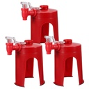 3Pcs Soda Bottle Dispenser, 6.5 Inch Leakproof & Non-Slip Plastic Upside Down Bottle Holder with Tap, Heavy Duty Drinking Dispenser for Home, Party, Bar Drinking
