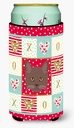 Caroline's Treasures CK5178TBC York Chocolate Cat Love Tall Boy Hugger, Red Can Cooler Sleeve Hugger Machine Washable Drink Sleeve Hugger Collapsible Insulator Beverage Insulated Holder