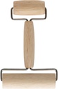 Mrs. Anderson’s Baking Double Dough Roller, Includes 4.125 and 2.375-Inch Wide Cylinders, Rubberwood