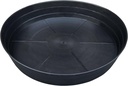 25 Inch Extra Large Planter Saucer, Extra-Deep 4.25 in Black Drip Trays for Flower Pot, Heavy Duty Drainage Tray Indoors No Holes, Plastic Plant Plate Water Catcher for Pots Base 19 20 21 22 in