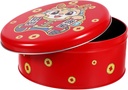 Hemoton Year Cookie Tin Tinplate Storage Box for Treats Candy and Biscuits Decorative Practical for Festivals Easy Open Lid Fine Craftsmanship Capacity