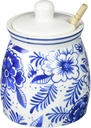 True Fabrication Pantry: Floral Honey Jar, medium, Multicolor