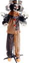 Hourleey Halloween Outdoor Standing Clown Decorations, Life Size Animatronic Scary The Talking Clown with Flashing Red Eyes, Indoor Outdoor Halloween Decoration