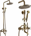 Antique Shower Faucet System 8 Inch Rainfall Head Combination Set Bathtub Filter Valve,Shower Faucet kit