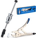 Orion Motor Tech Vise Grip Slide Hammer, 9.8 in Locking Pliers 2 lb Slide Hammer with Quick Release Swivel Connector, Locking Pliers Slide Hammer Set for Nail Bolt Pin Seal CV Axle Removal