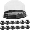 100Pcs Transparent Polygonal Cake Containers with Lids for and Desserts Disposable Cake Carriers for Weddings Birthdays Christmas Party Supplies Clear Display Boxes