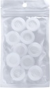 HAIOOU CO2 Filter Valves for Coffee Canister, Replacement CO2 Releasing Valves for Coffee Containers, Set of 10 Replacement Filters(10 Valves + 10 Rubber Rings) - Translucent
