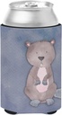 Caroline's Treasures BB7392CC Beaver Watercolor Can or Bottle Hugger Cooler Washable Drink Sleeve Collapsible Beverage Insulated Holder, Can Hugger, Multicolor