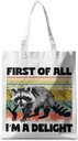 Funny Raccoon Tote Bag Cute Frogs Western Stuff Raccoon Frog Gifts for Women Friend Reusable Grocery Bags for Camping