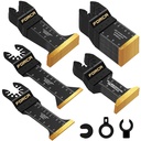 FORCA 66pcs Titanium Oscillating Tool Blades, Universal Multitool Blades for Metal Wood Cutting, Oscillating Saw Blade Kit for Dewalt Bosch Milwaukee Ryobi