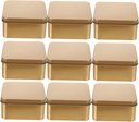 Alipis 10pcs Square Metal Canisters for Tea Cookies and Candy Storage Tinplate Boxes with Lids for Organizing Snacks and Treats for and Events