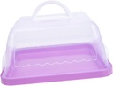 Healifty Portable Cake Carrier with Lid and Handle Transparent Plastic Cake Box for Fresh Food Storage Convenient for Bakery Home and Outdoor Use