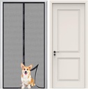 Magnetic Screen Door Fit Door Top-to-Bottom Seal Snaps Shuts Automatically, Robust fibreglass & Extra Strong Magnets Insect Screen Balcony Door, 31x79 inches