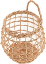 KICHOUSE 1pc Woven Hanging Basket for Kitchen Home Decor Rattan Egg Organizer Flower Holder Stylish Wall-mounted Storage Random Colors for Garlic Ginger Fresh Flowers
