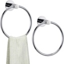 Towel Ring for Bathroom Self Adhesive Stainless Steel Wall Mounted Hand Towel Holder No Drilling Towel Hanger for Kitchen 2 Pack