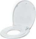 Garvee Toilet Seat with Toddler Seat, Round Toilet Seat Cover with Quick-Release Hinges, White PP Soft Close Lid, Toddler Toilet Seats for Potty Training, Soft Close Design for Family Use