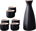 Ceramic Japanese Sake Set Sake Set Liquor Dispenser Traditional Sake Cup Japanese Sake Pot Set for Warmer or Cold Wine