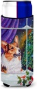 Corgi Christmas Window Ultra Beverage Insulators for slim cans
