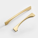 Myxekllo 4 Pack Gold Cabinet Drawer Pulls, Brushed Brass Pulls Handles for Dresser Drawers Bathroom Cabinet Hardware