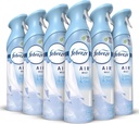 Febreze Air Mist Air Freshener Spray, Odor-Fighting Room Spray, Air Fresheners for Home and Bathroom and Kitchen, Aerosol Can, Linen & Sky Scent, 8.8oz, 6 Count