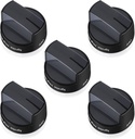 5 Pieces Upgrade W10339442 Stove Knobs Replacements, Only Compatible with Whirlpool Gas Range/Oven/Stove Knobs (Black)