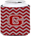 Caroline's Treasures CJ1049-GTBC Letter G Chevron Maroon and White Tall Boy Hugger Can Cooler Sleeve Hugger Machine Washable Drink Sleeve Hugger Collapsible Insulator Beverage Insulated Holder