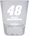 R and R Imports Alex Bowman #48 Nascar Etched Round Shot Glass New for 2022