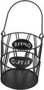 PRETYZOOM Coffee Holder Storage Basket Iron Organizer for Tea Bags Snacks Coffee Compact Decorative Storage for Kitchen and Desktop Use