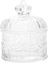 Elegant Glass Handicraft Jewelry Box Candy Jar Decorative Storage Display Box