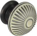 Continental Hardware #RL061008-1-1/2 in. (38mm) Sumner Street Vintage Round Cabinet Knob - White-Washed Pewter - 10 Pack