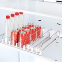 Drink Organizer for Fridge Soda Can Organizer Fridge Dispenser for Refrigerator, 5 Row 20 Cans 12.2 Inch Deep,for Medium-size Fridge