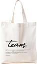 Team Gifts Canvas Tote Bag, Gifts for Employees Coworkers Team Employee Appreciation, Reusable Grocery Bags Shopping Bags