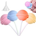 Homemade Lollipo Popsicle Molds,Silicone Ice Cream Maker,Colorful DIY Ice Pop Molds,Reusable Storage Container for Homemade Flavored Ice Pops & Frozen Snacks, 4 Pcs