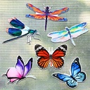 12 Pcs Screen Door Magnets Butterfly Dragonfly Decorative Screen Protector Magnets for Window Flexible Double Sided Keeping Pet, People and Sliding Doors Safe