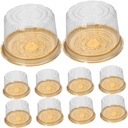 VALICLUD 20Pcs Clear Plastic Cake Boxes with Lids Cake Carrier Containers for Wedding Party Bakery Dessert Gift Packaging