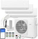 ARLIME Mini Split AC, 3 Zone 30000 BTU Wifi Enabled Air Conditioner & Heater, 23 SEER2, Energy Star, R32 Refrigerant, Inverter Wall AC Unit with Installation Kit, 208-230V (Tri Zone 9K+9K+18K)