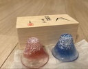Mt. Fuji Design Sake Set of 2, Pair Glass, Fuji Cup Pair