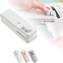 Mini 2 in 1 USB Rechargeable Heat Sealer with Cutter - Portable Vacuum Food Sealer Bag Sealing Machine for Plastic Bags, Snack Bags & More - Keep Food Fresh and Reduce Waste (White)