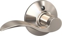 SCHLAGE Accent Lever Non-Turning Lock in Polished Nickel - Right Handed - F170 ACC 618 RH