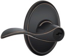SCHLAGE Accent Lever with Wakefield Trim Keyed Entry Lock in Aged Bronze - F51A ACC 716 WKF